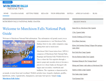 Tablet Screenshot of murchisonfallsnationalpark.com